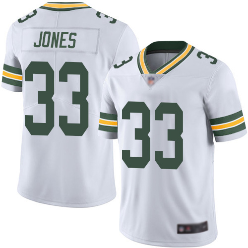 Green Bay Packers Limited White Men 33 Jones Aaron Road Jersey Nike NFL Vapor Untouchable